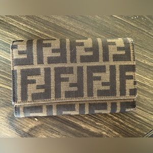 Fendi zuca bifold wallet.